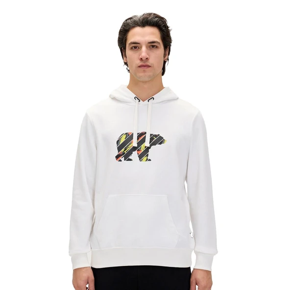 Bad Bear 24.02.12.024 Mono Hoodie Sweatshirt Beyaz ürün görseli 1