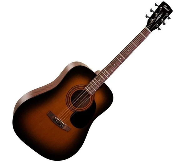 Cort AD810SSB Akustik Gitar (Başlangıç/Orta Seviye) | Ladin Kapak, Maun Gövde, Satin Sunburst Renk ve Dreadnought Kasa Formu ürün görseli 1