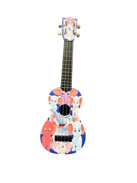 Hawiian XU21ELP Soprano Ukulele (Fil Desenli) | Sevimli Fil Karakterli Kapak Yüksek Kaliteli Ihlamur Ağacı Sıcak Tonlar ürün görseli 1