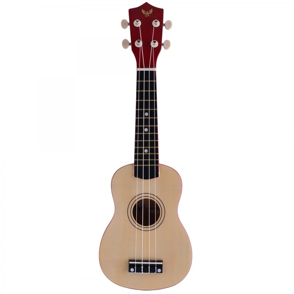 Angel AUK21-N Soprano Ukulele - Naturel (Başlangıç - Klasik Seri) | Naturel Mat Bitiş, Ihlamur Ağacı Gövde ve Klavye, Taşıma Çantası Dahil | Ölçüler: 21 İnç / 330 mm Skala ürün görseli 1