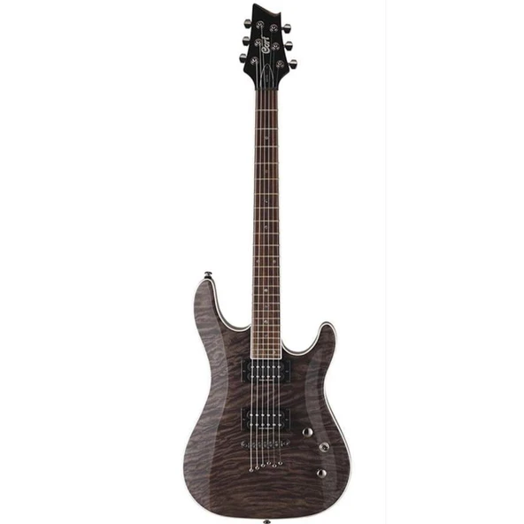 Cort KX1QETCGW Elektro Gitar | Trans Charcoal Grey - HH Manyetik ürün görseli 1