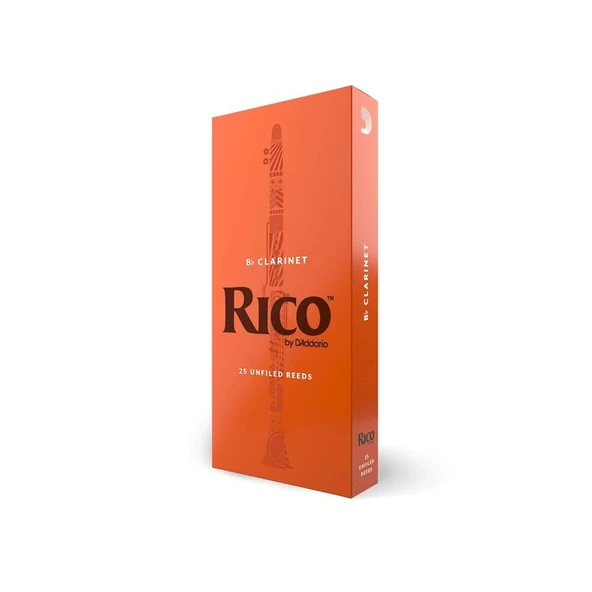 Rico RCA2525 Orange Box Bb Klarnet Kamışı No: 2.5 (Orta Seviye/Eğitim) - 25'li Paket | Standart Kesim, Toplu Paket ve Okullar İçin İdeal ürün görseli 1