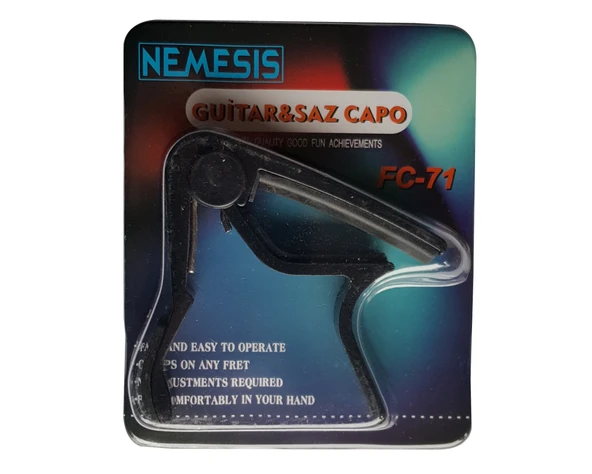 Nemesis FC-75/B Gitar Kaposu (Siyah) | Tek Elle Hızlı Tak-Çıkar Mekanizma Çizilmeyi Önleyen Kauçuk Yastıklar Her Gitara Uygun ürün görseli 1