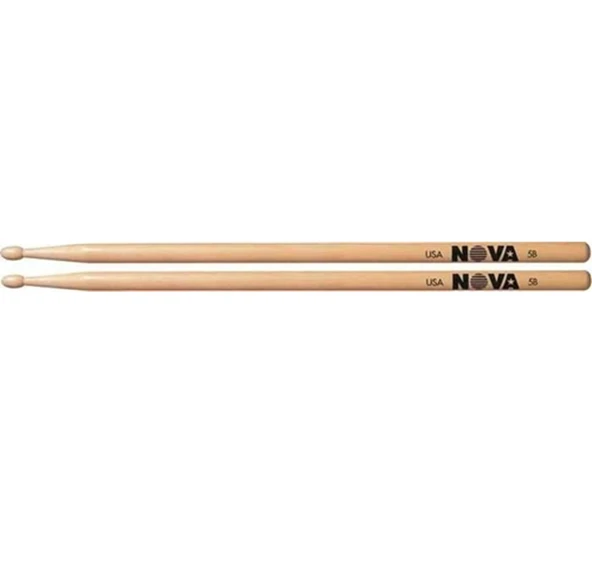 Vic Firth N5B Nova 5B Baget | Ekonomik Seri - Rock İçin - Ahşap Uç ürün görseli 1