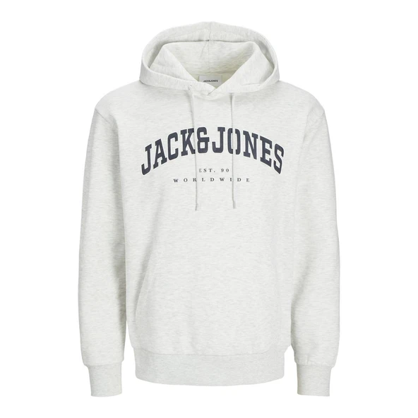 Jack & Jones 12256521 Jjecaleb Varsity Sweat Hood Noos Beyaz ürün görseli 1