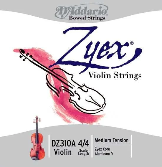 D'Addario DZ310A Zyex 4/4 Tam Boy Keman Tel Seti (Profesyonel) | Sentetik Zyex Çekirdek, Sıcak Ton Karakteri, Hızlı Akort Stabilitesi ve Uzun Ömürlü Kullanım ürün görseli 1