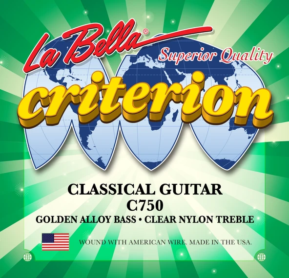 La Bella C750 Criterion Klasik Gitar Tel Takımı | Yüksek Kalite Naylon ve Gümüş Sarım, Net Tını ve Ekonomik Fiyat ürün görseli 1
