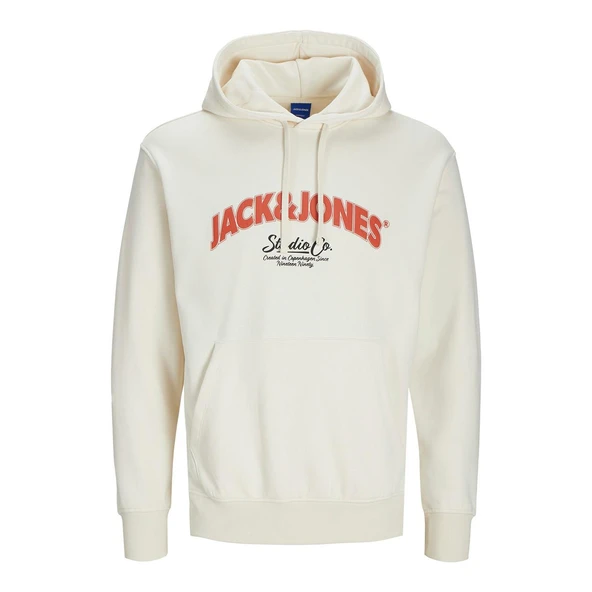 Jack & Jones 12267584 Jorbronx Arch Big Sweat Hood Ub Beyaz ürün görseli 1