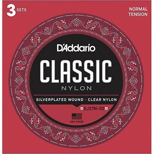 D'Addario EJ27N-3D Classics Serisi Klasik Gitar Tel Seti (4/4 Ölçek - Normal Tension) ürün görseli 1