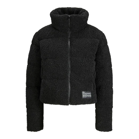 JJXX 12240601 Jxisa Teddy Puffer Ceket Otw Siyah ürün görseli 1