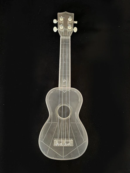 Hawiian XU21-1-CL Şeffaf Kristal Soprano Ukulele | Darbeye Dayanıklı Şeffaf Polikarbon Gövde Su Geçirmez Yapı Eşsiz Sahne Görünümü ürün görseli 1