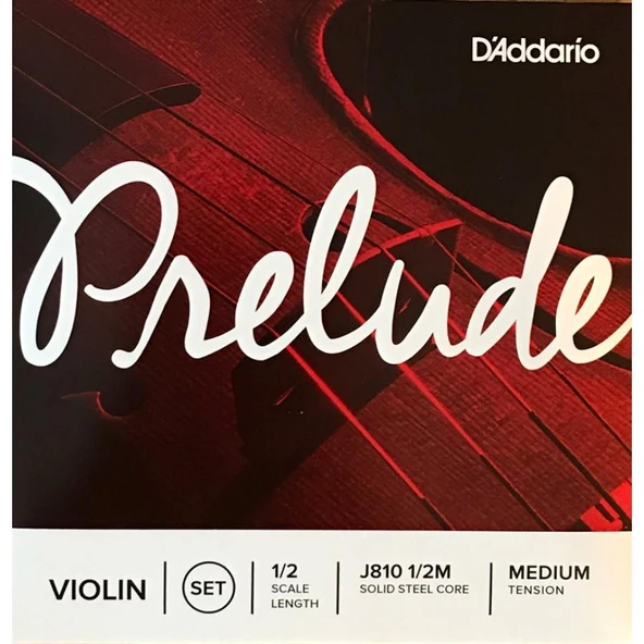 D'Addario J81012 Prelude 1/2 Boy Keman Tel Seti (Başlangıç/Eğitici Seviye) | Çocuk Boy (1/2) Keman Uyumu, Masif Çelik Çekirdek, Sıcak Tonlar ve Kolay Çalım Hissiyatı ürün görseli 1