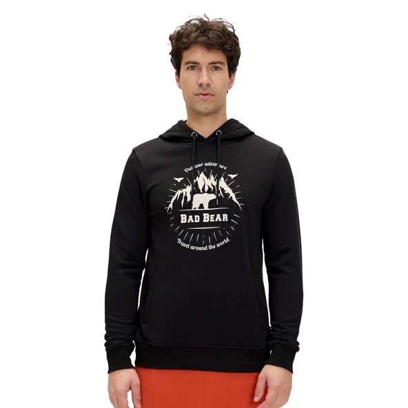 Bad Bear 24.02.12.011 Steve Hoodie Sweatshirt Siyah ürün görseli 1