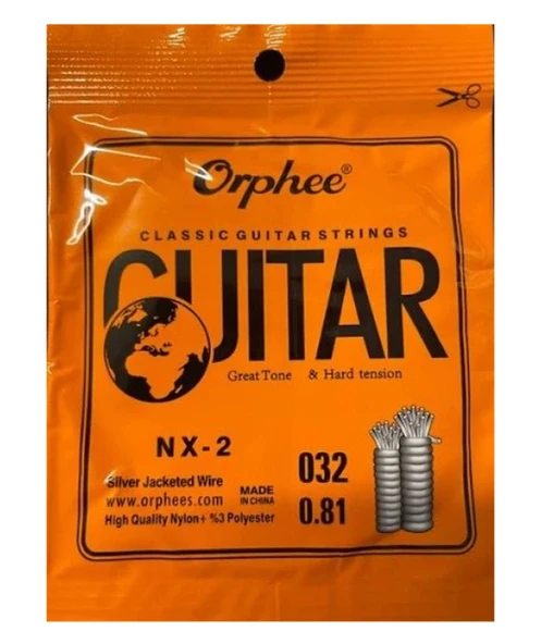 Orphee NX-2 Klasik Gitar Si (B) Teli - 2. Tel (Aksesuar - Yedek Tek Tel) | Dayanıklı Naylon Materyal, Kararlı Akort Yapısı, Zengin ve Parlak Ses Karakteri | Uyum: Tüm Klasik Gitarlar ürün görseli 1