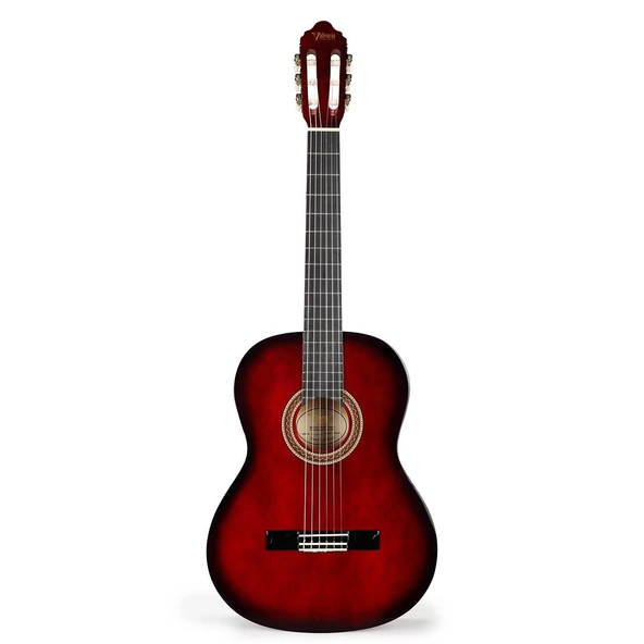 Valencia VC104TRDS Klasik Gitar 4/4 (Kırmızı Sunburst) | Sap Çelikli - Canlı Renk - Başlangıç ürün görseli 1