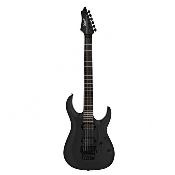 Cort X500 Menace-bks Elektro Gitar - Black Satin (profesyonel/metal) | Neck-thru Sap-gövde Birleşimi, Seymour Duncan Sentient & Nazgül Manyetikler, Floyd Rose 1000 Köprü Ve Agresif Metal Tonları ürün görseli 1
