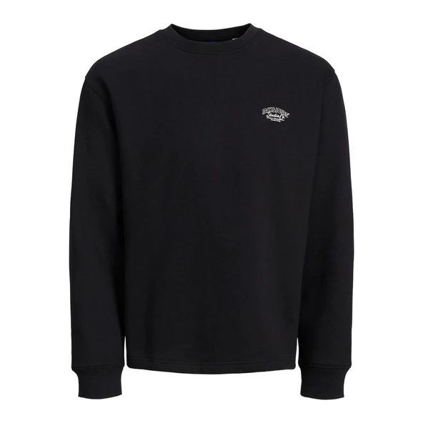 Jack & Jones 12262880 Jorbronx Arch Small Sweat Crew Neck Siyah ürün görseli 1