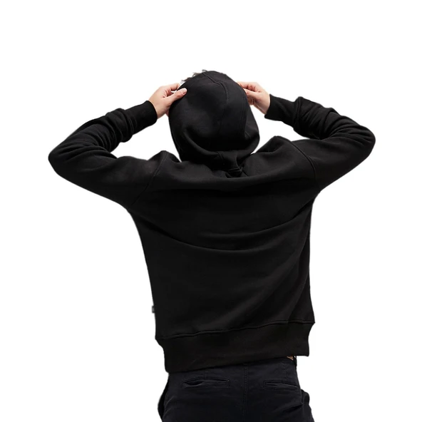 Bad Bear Simple Hoodie Sweatshirt Siyah - Resim 3
