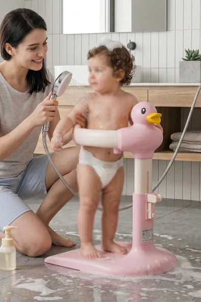 Wellgro HoldMe Bebek Banyo Duş Standı Pembe ürün görseli 1
