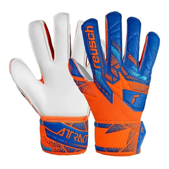 Reusch 5570515 Attrakt Solid Kaleci Eldiveni Saks-Turuncu - Resim 3