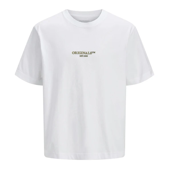 Jack & Jones 12273157 Jorislington Minimal Beyaz Tişört ürün görseli 1