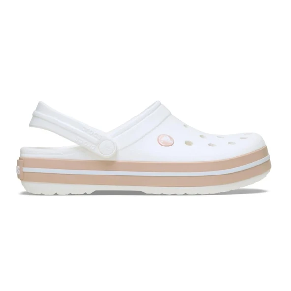Crocs 11016 Crocband Beyaz-Pembe Kadın Terlik ürün görseli 1