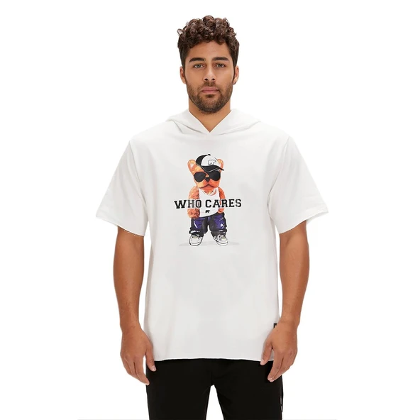 Bad Bear 24.01.12.002 Mood Hoodie T-Shirt Beyaz ürün görseli 1