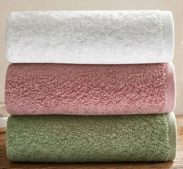 Bicomi Premium Soft: %100 Pamuklu 3’lü El ve Yüz Havlusu Seti (Hızlı Emici & Ultra Yumuşak Dokulu) ürün görseli 1