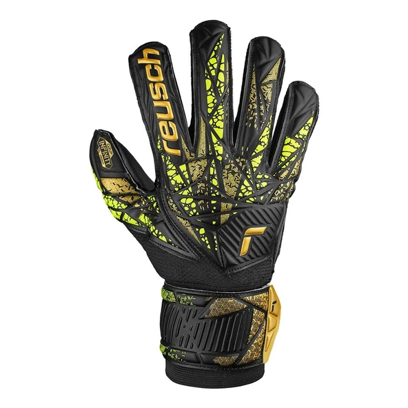 Reusch 5470710 Attrakr Infinity Finger Support Kaleci Eldivenleri Siyah-Sarı ürün görseli 1