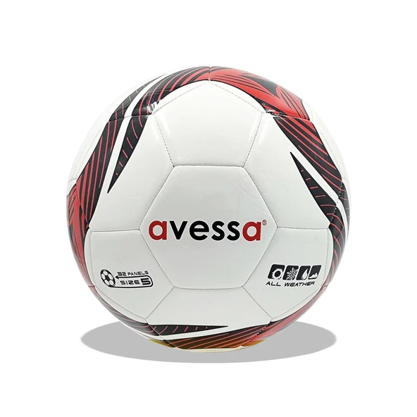 Avessa HTF3000 Hybrid Futbol Topu Siyah-Kırmızı ürün görseli 1