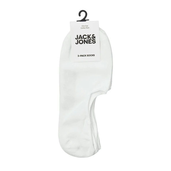 Jack & Jones 12260080 Jacdouglas 3 Pack Beyaz Çorap - Resim 3
