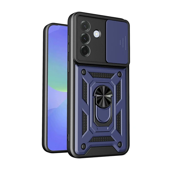 Galaxy A37 Kılıf Magnetik Standlı Kamera Korumalı Sürgülü Vega Kapak ürün görseli 1
