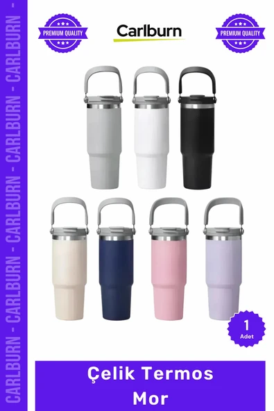 Özel Üretim Paslanmaz Isı Korumalı Vakumlu Sızdırmaz 500ml Mat Ergonomik Çelik Termos Mor ürün görseli 1
