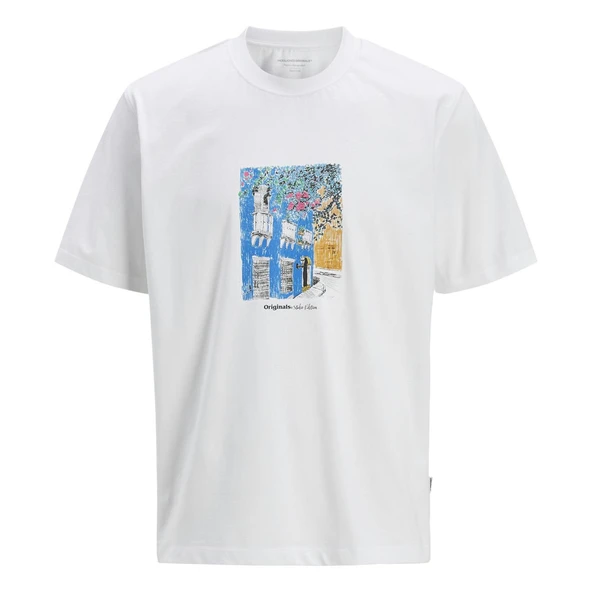 Jack & Jones 12273494 Jorparos Graphic Front Tee Ss Crew Beyaz ürün görseli 1