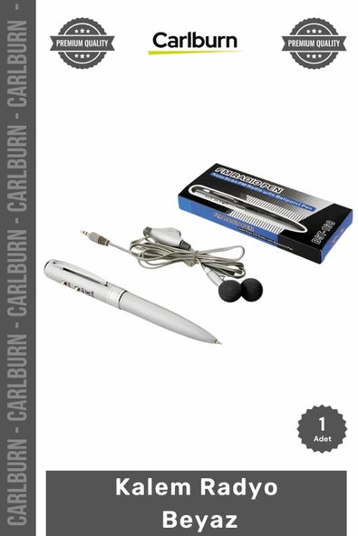 Özel Üretim Taşınabilir Mini FM Frekans Destekli Pilli Ergonomik Modern Tasarım Kalem Radyo Beyaz ürün görseli 1