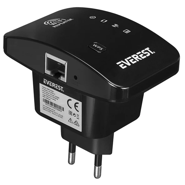 Everest EWR-N300 2.4Ghz 300Mbps 1Xwan/LAN Port Dahili Antenli Repeater+AP Kablosuz Menzil Genişletici ürün görseli 1
