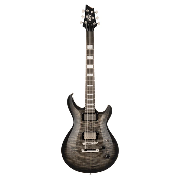 Cort M600 TBB Elektro Gitar - Trans Black Burst | Alevli Akçaağaç Kaplama, Push-Pull Kontrol ve Güçlü Sustain ürün görseli 1