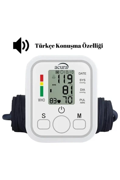 Acura AC-463K Türkçe Konuşan Çift Kullanıcı Özellikli Koldan Tansiyon Aleti ürün görseli 1