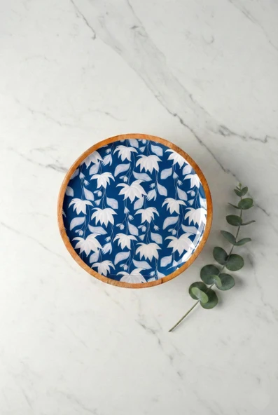 Mango Agacı Servis Tabağı & Sunum Tabağı 25 Cm Desenli - Resim 4