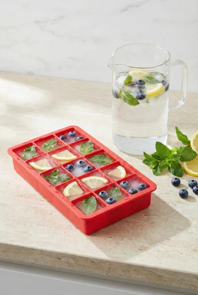 15 Hazneli Silikon Buz Kalıbı & Çok Amaçlı Buzluk Ve Dondurucu Organizeri 12x19 cm ürün görseli 1
