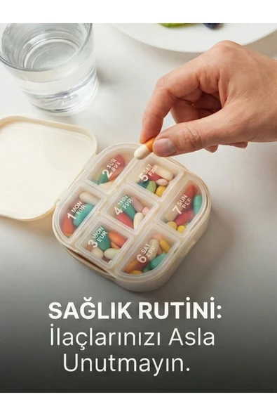 Taşınabilir Haftalık İlaç Saklama Kutusu ürün görseli 1