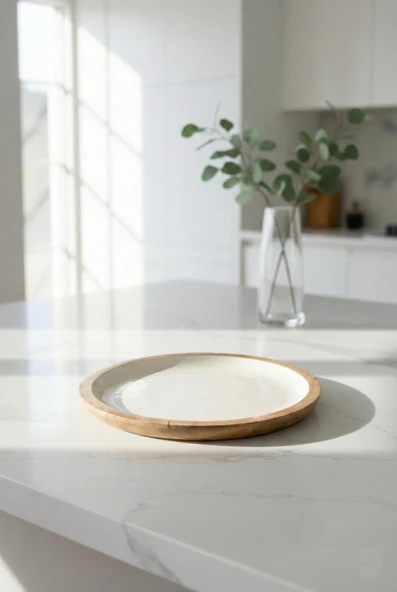 Mango Agacı Pasta Tabağı & Sunum Tabağı 20 Cm Krem - Resim 2