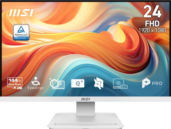 23.8 MSI PRO MP241W E14V 144HZ 1MS 144HZ VA BEYAZ ürün görseli 1