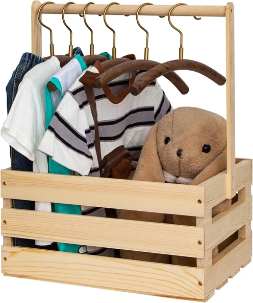 Büyük Boy Ahşap Bebek Kırk Sepeti ahşap kasa ürün görseli 1