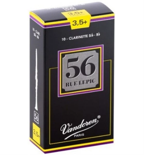 Vandoren CR5035+ 56 Rue Lepic Bb Klarnet Kamışı No: 3.5+ (Profesyonel) - 10'lu Kutu | Hassas Derecelendirme ve Üstün Malzeme Kalitesi ürün görseli 1