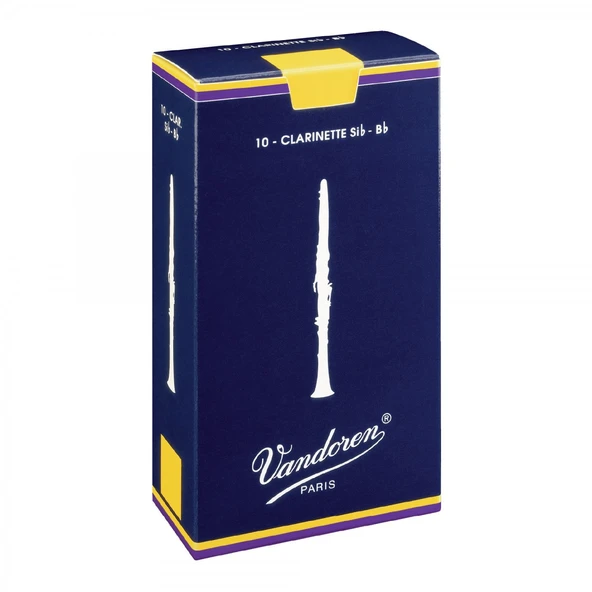 Vandoren CR1015 Sib Klarnet Kamışı No: 1.5 (Başlangıç/Orta) | 10'lu Paket, Esnek Yapı, Rahat Üfleme, Dengeli Ses Karakteri, Standart Kesim ürün görseli 1
