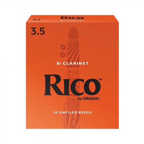 D'Addario RCA1035 Rico Bb Klarnet Kamışı No: 3.5 (İleri Seviye/Eğitim) - 10'lu Paket | Turuncu Kutu Standart Kesim ve Kararlı Ton Yapısı ürün görseli 1