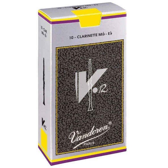 Vandoren CR6135 V12 Eb Klarnet Kamışı No: 3.5 (Profesyonel) - 10'lu Kutu | Küçük Klarnet İçin Seçilmiş Kamış ve Kararlı Tını ürün görseli 1
