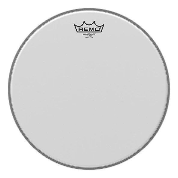 REMO BA-0114-00 Ambassador Coated Davul Derisi (Profesyonel - 14 İnç Trampet Derisi) | Tek Katman (10-mil), Pürüzlü Beyaz Kaplama, Sıcak ve Açık Tını | Ölçüler: 14 İnç Çap ürün görseli 1