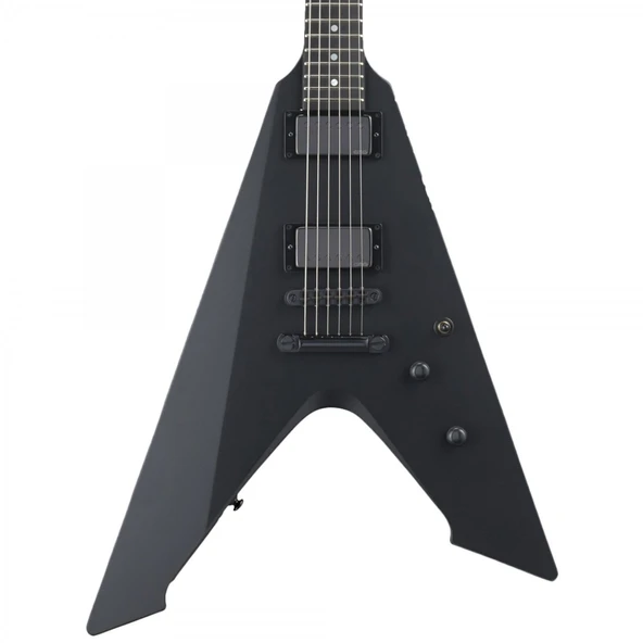 ESP LTD LVULTUREBLKS James Hetfield Signature Vulture (Black Satin) | V Kasa Mat Siyah EMG Het Set ürün görseli 1